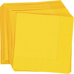 Sunshine Yellow Beverage Napkins - Pack of 50