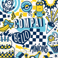 Minions 2 Beverage Napkins - 16 Count - 5 In. X 5 In.