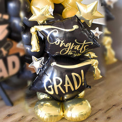 50-Inch Foil Air Walker Graduation Balloon - "Congrats Grad"