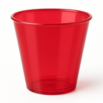 Apple Red Plastic Shot Glasses - 2 oz, 100 Pack