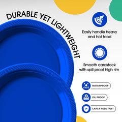 Little Gym - 7 In. Dark Blue Plastic Plates | 50 Ct.