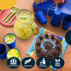 Little Gym - 12 Oz. Dark Blue Plastic Cups | 50 Ct.