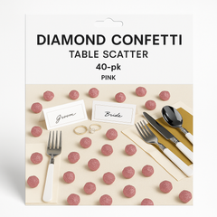 Blush Pink Diamond Table Scatter Confetti, 40-Pack