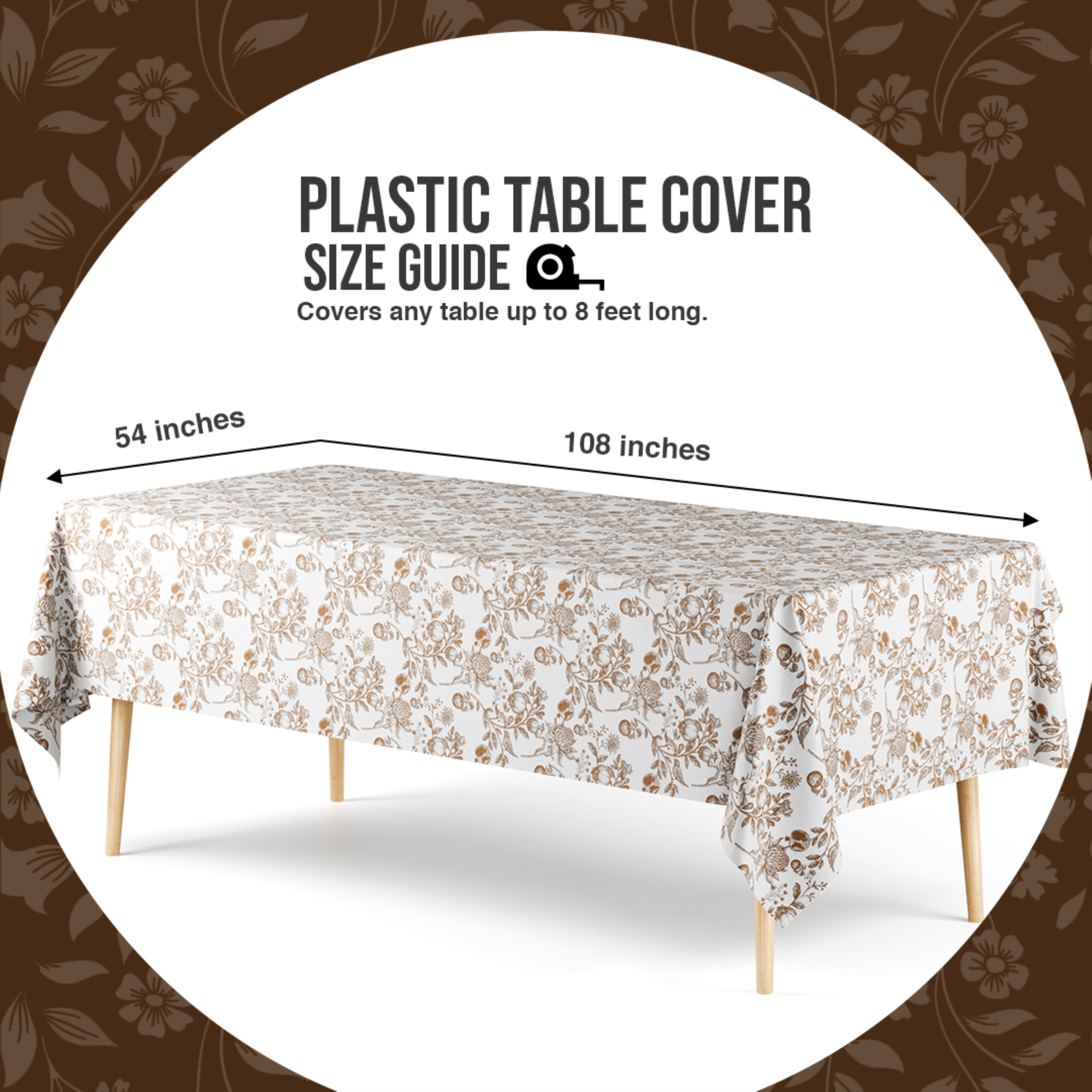 Trendables Premium Pomegranates Table Cover 54 x 108 - 54 x 108 - 2 Pack