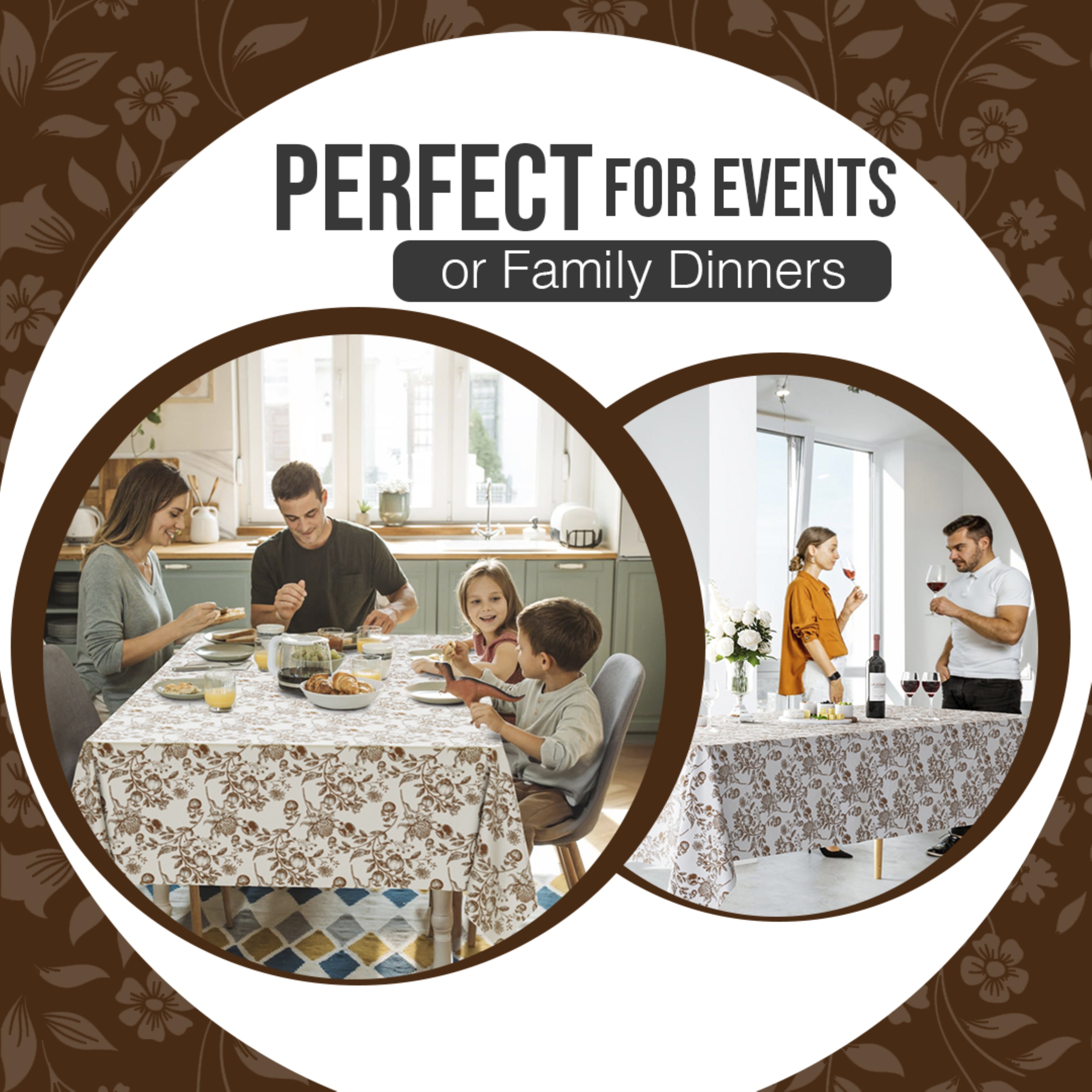 Trendables Premium Pomegranates Table Cover 54 x 108 - 54 x 108 - 2 Pack