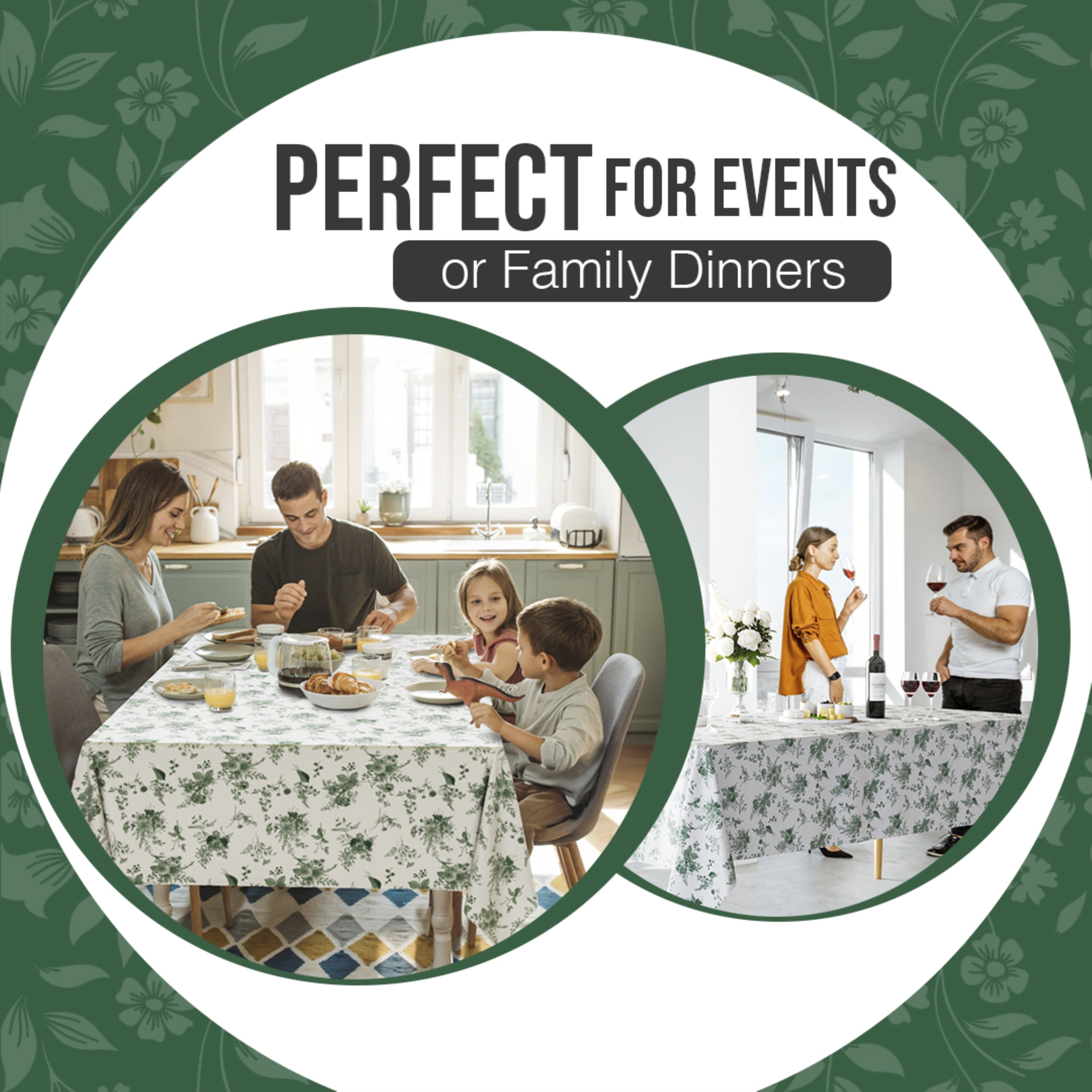 Trendables Premium Verdure Table Cover 54 x 108 - 54 x 108 - 2 Pack