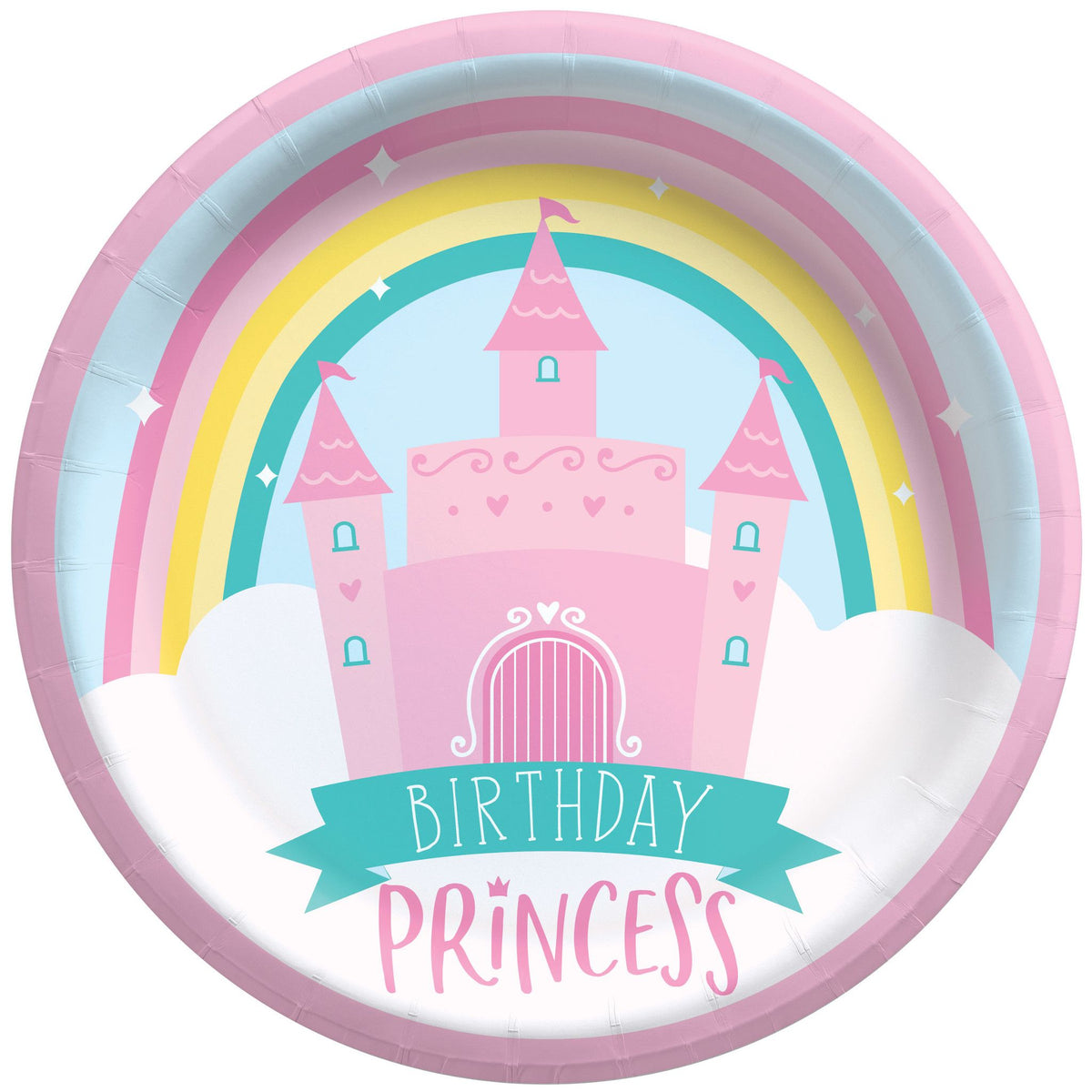 Little Gym - Birthday Princess Dessert Plates for Birthday Parties, 6.75-in, 8 Ct.
