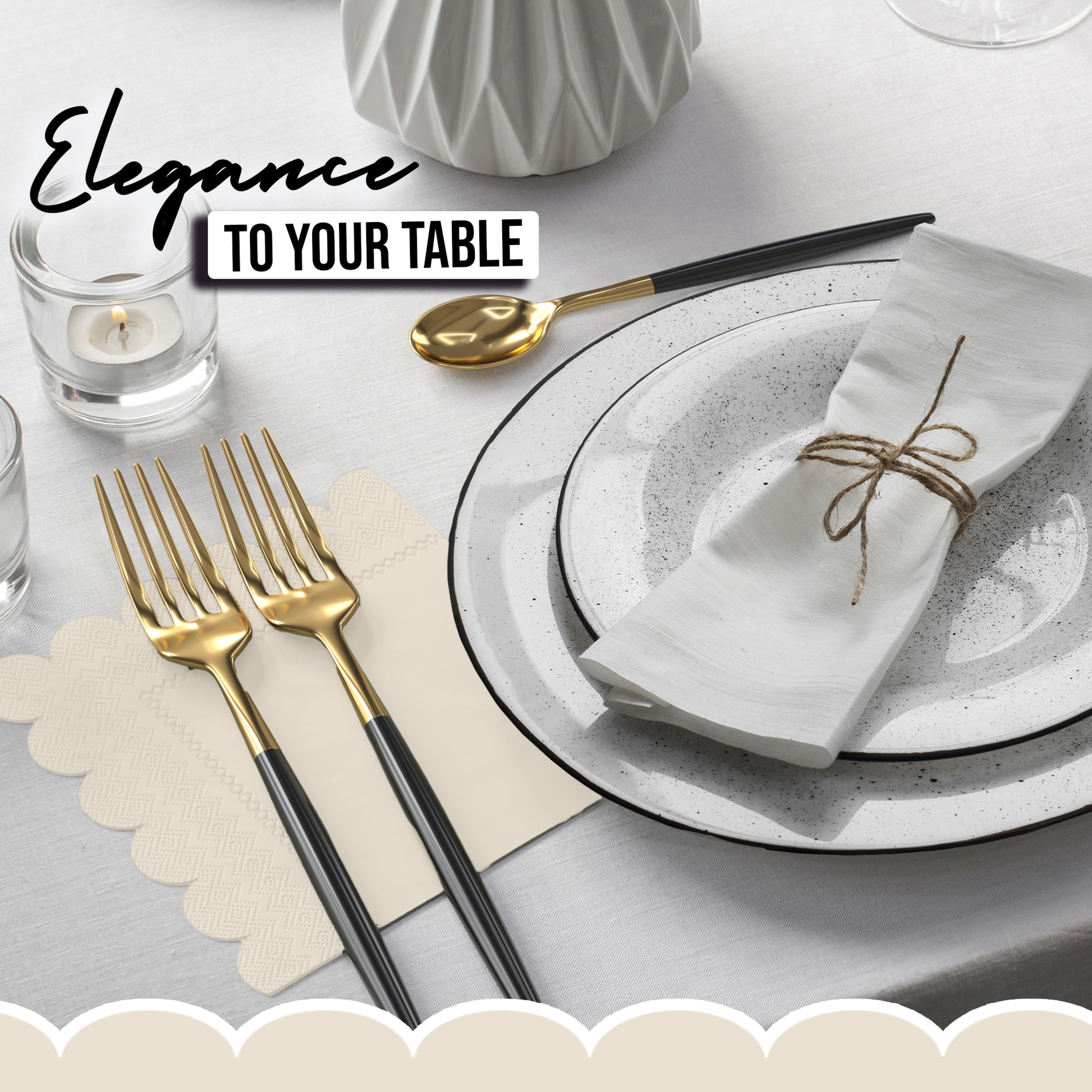 Ivory Scallop Beverage Napkins - 50 Ct.