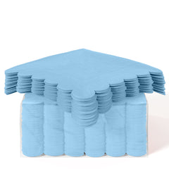 Light Blue Scallop Beverage Napkins - 50 Ct.