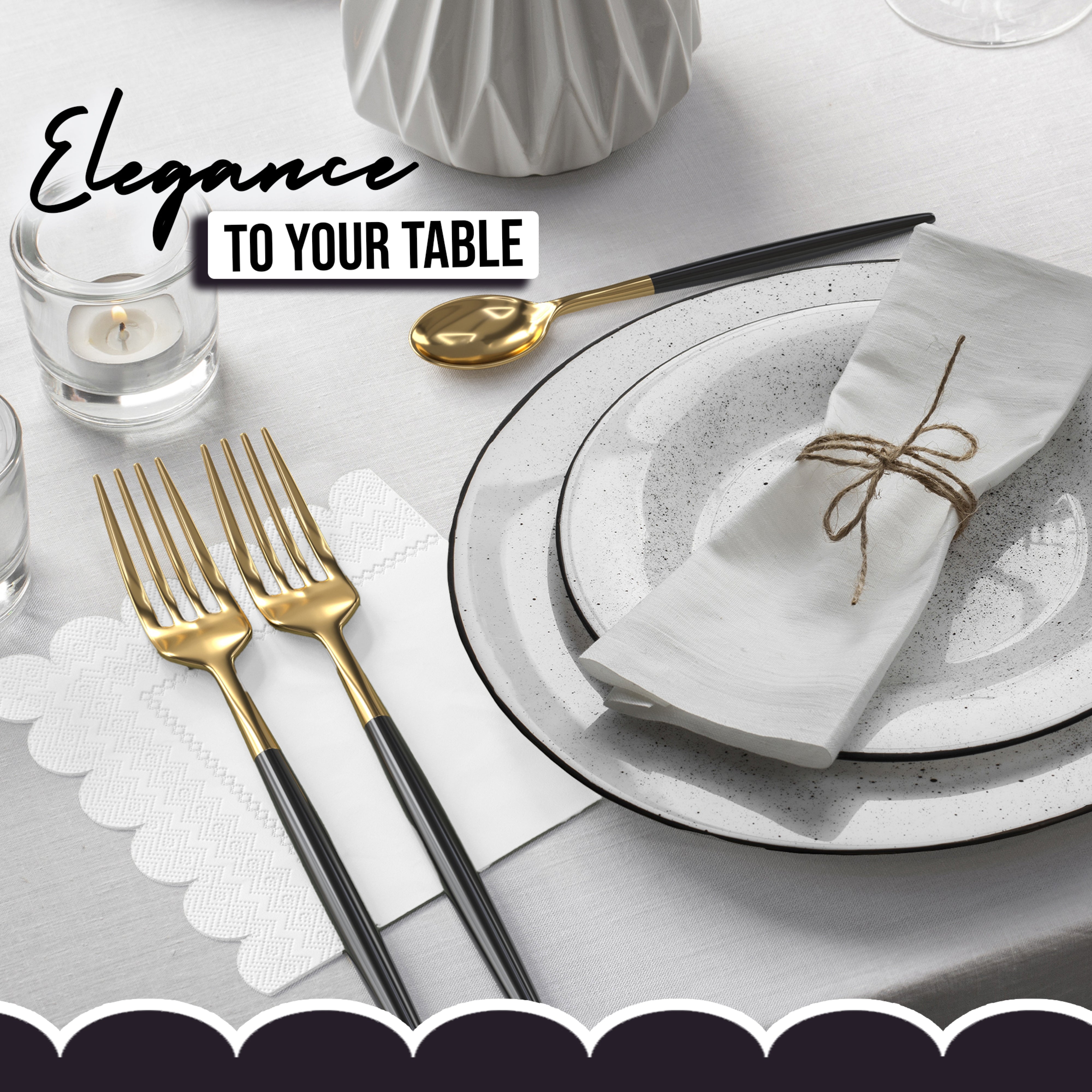 White Scallop Beverage Napkins - 50 Ct.