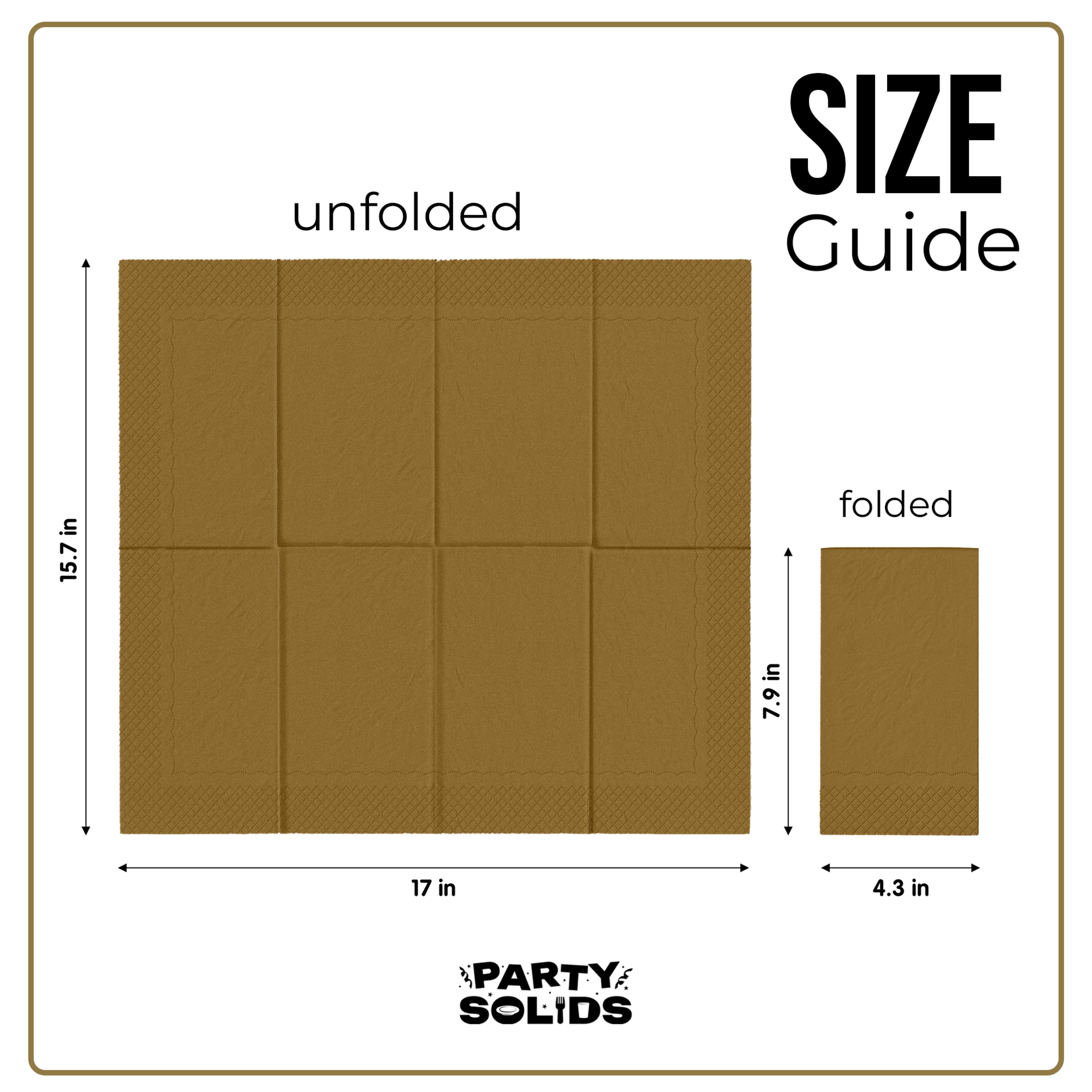 Gold Guest Towel Napkins - 40 Ct.