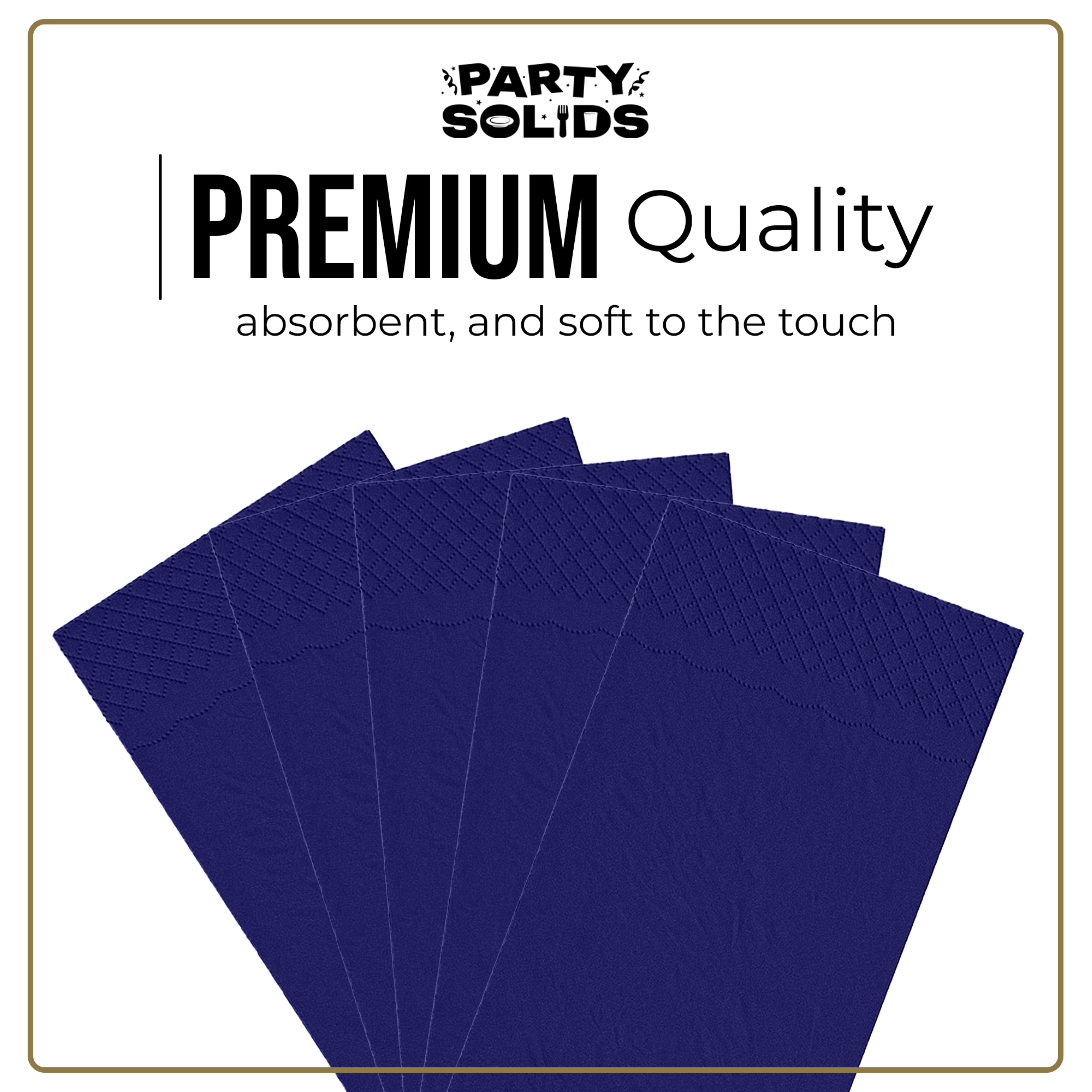 Dark Purple Guest Towel Napkins - 40 Ct.