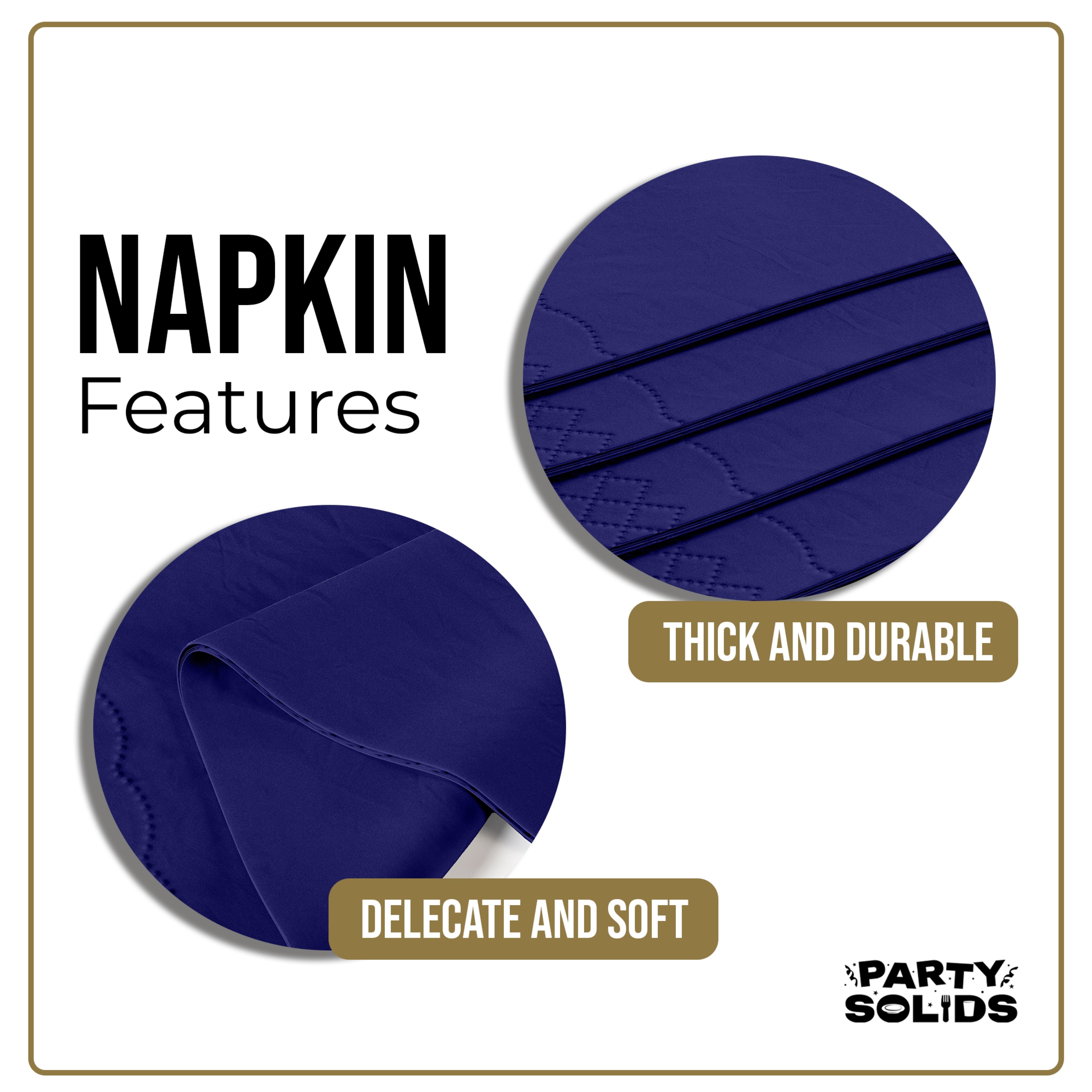 Dark Purple Guest Towel Napkins - 40 Ct.