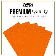 Orange Guest Towel Napkins - 40 Ct.