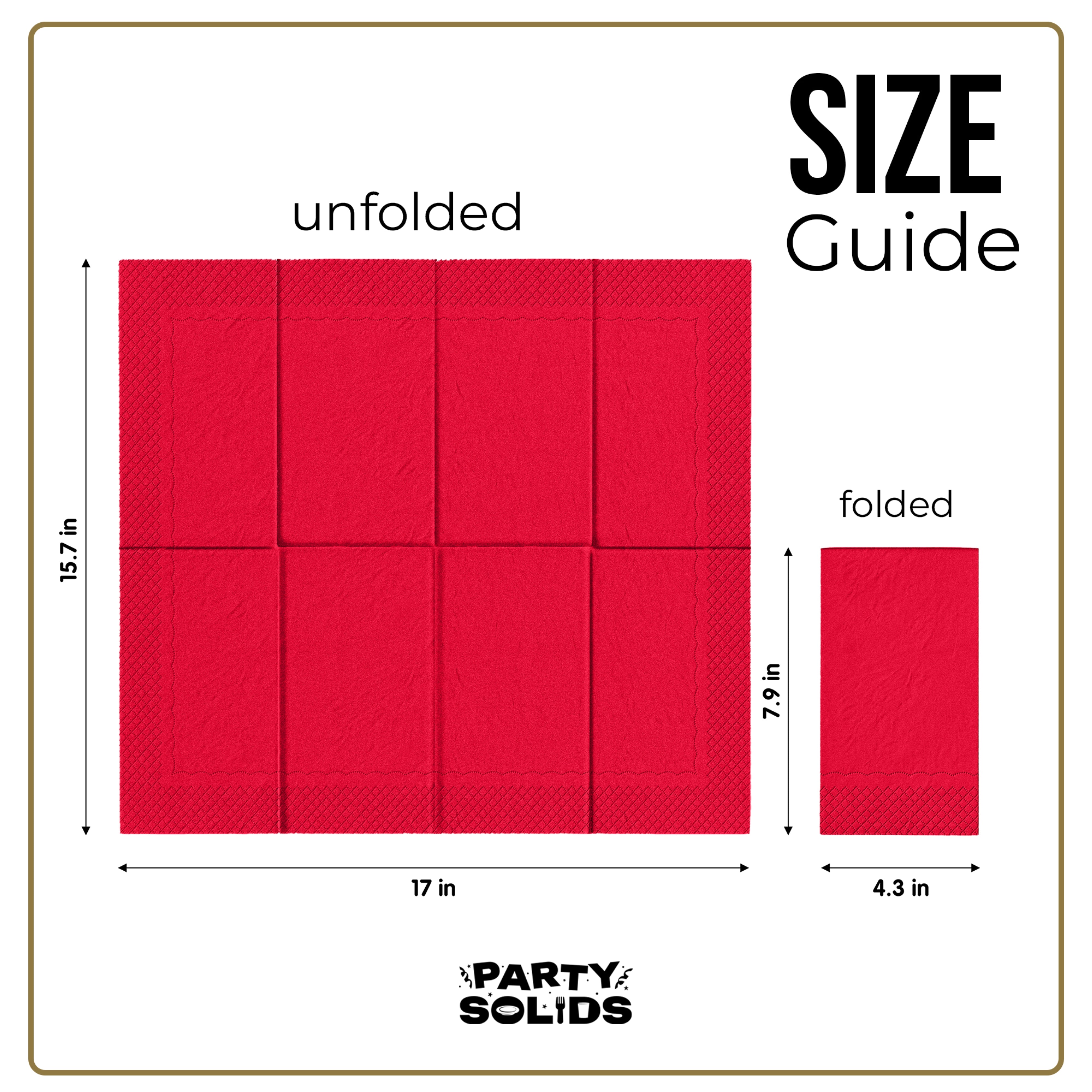 Red Guest Towel Napkins - 40 Ct.