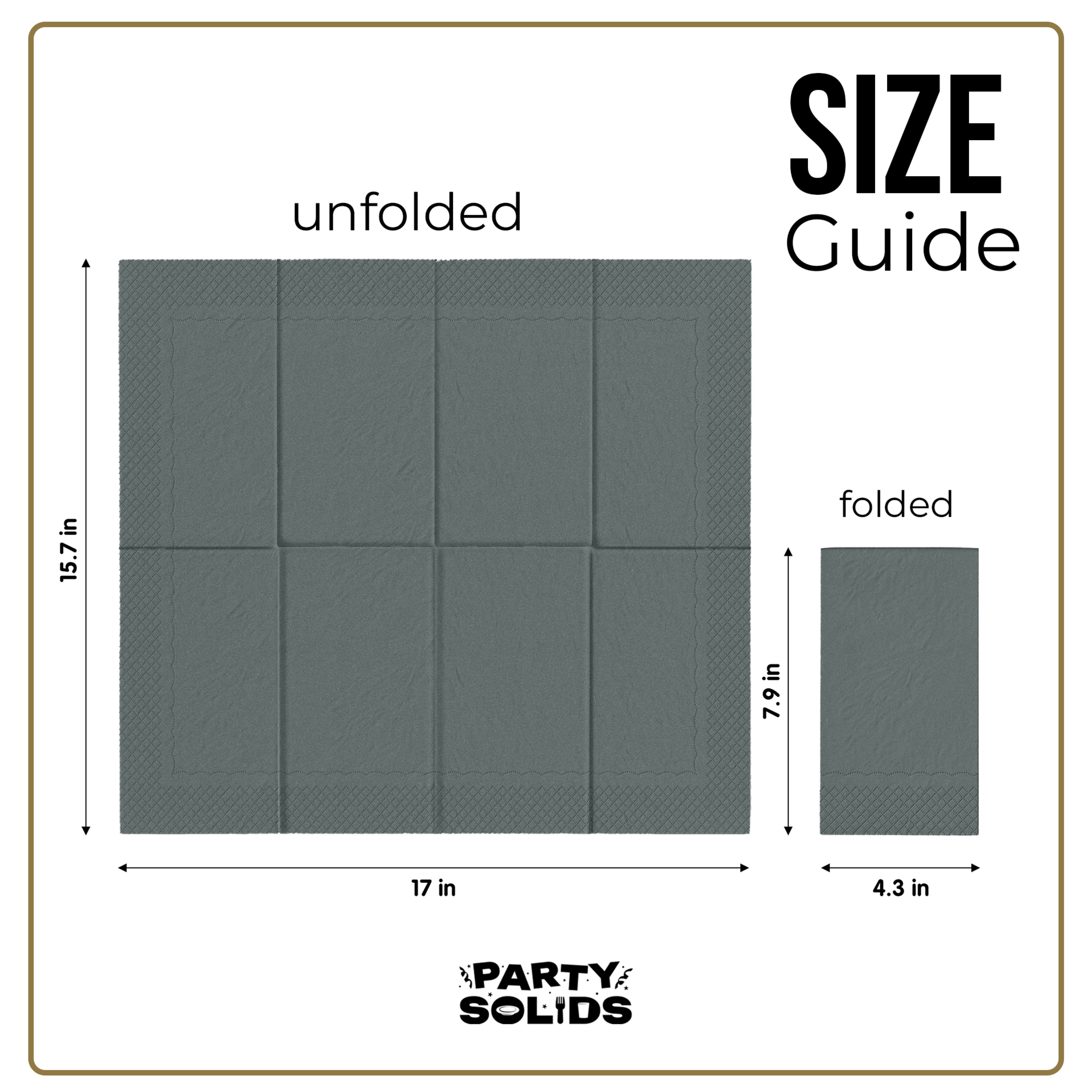 Silver Guest Towel Napkins - 40 Ct.