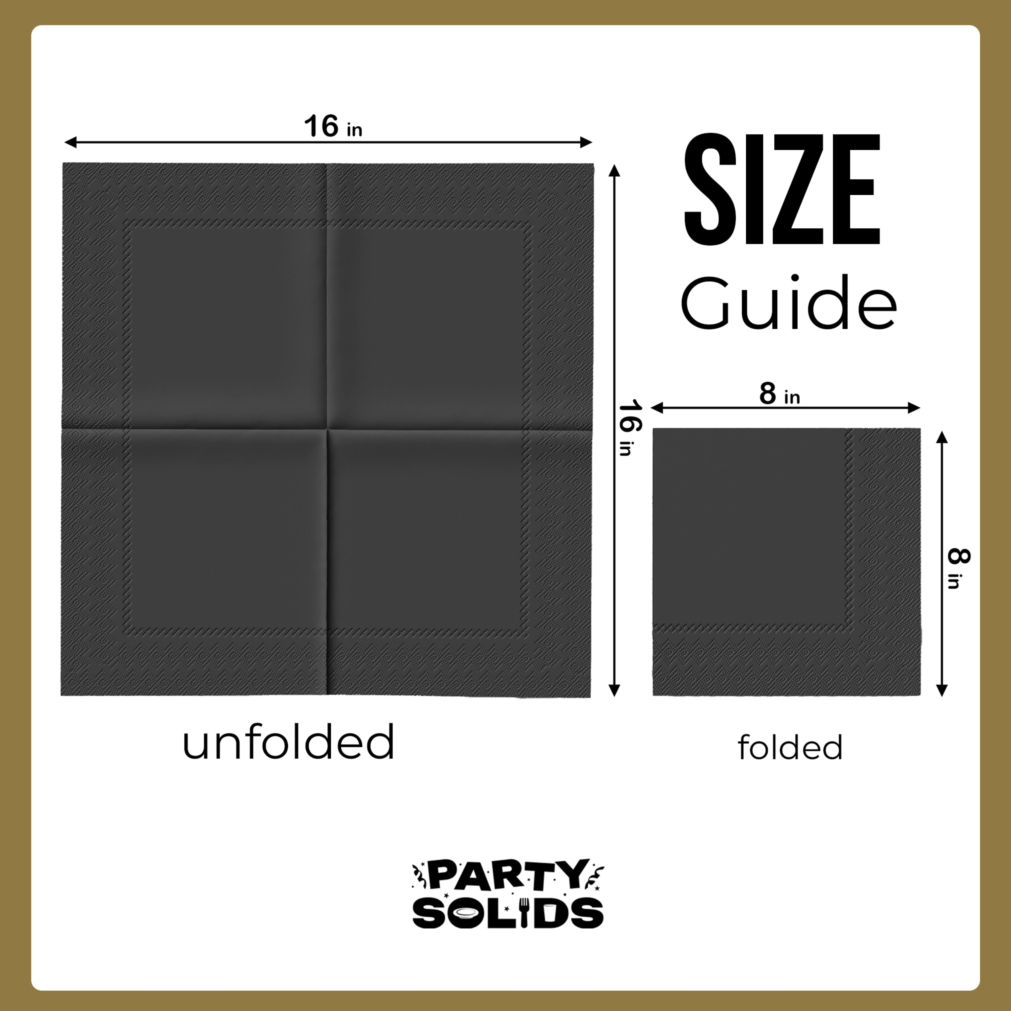 Black Dinner Napkins - 50 Ct.