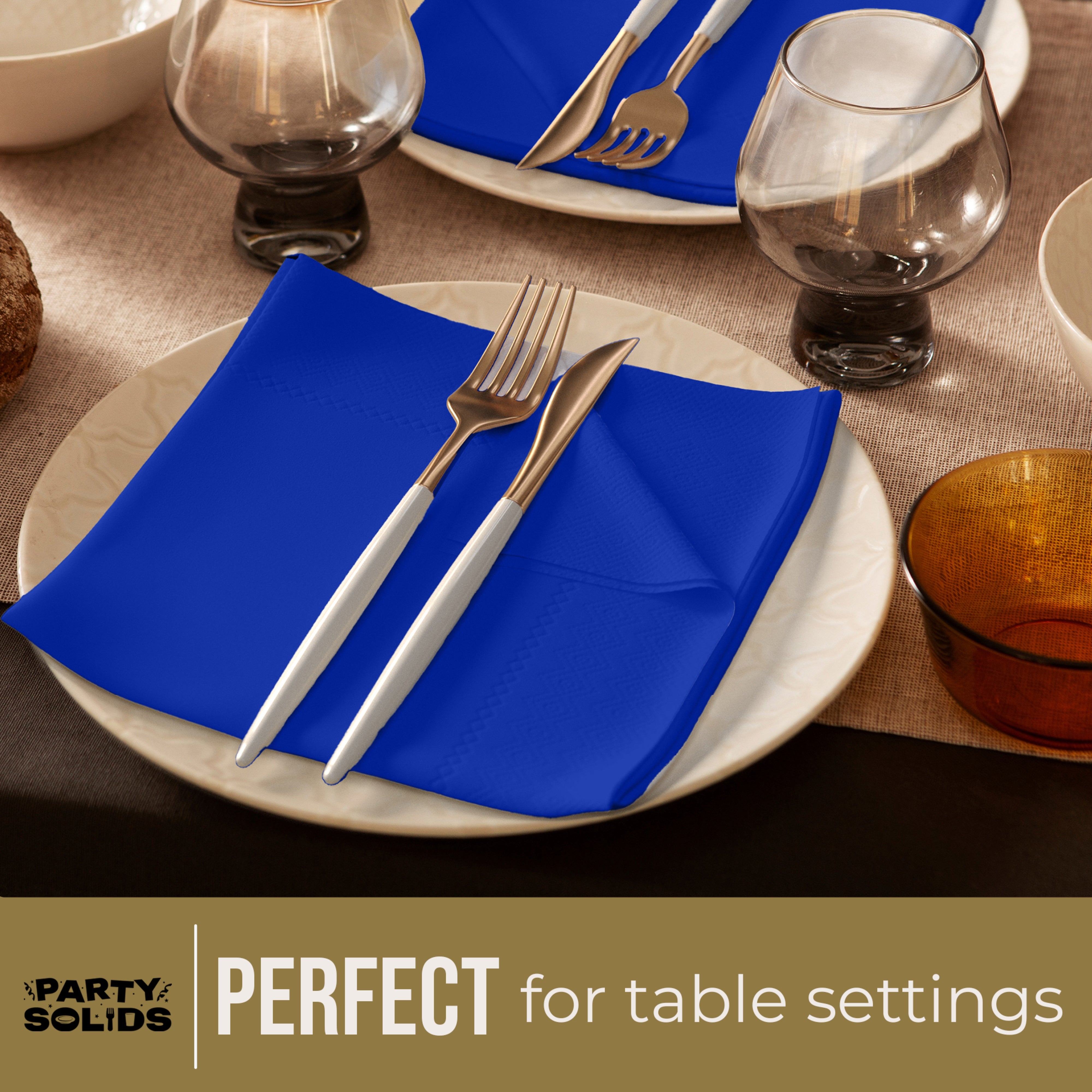 Dark Blue Dinner Napkins - 50 Ct.