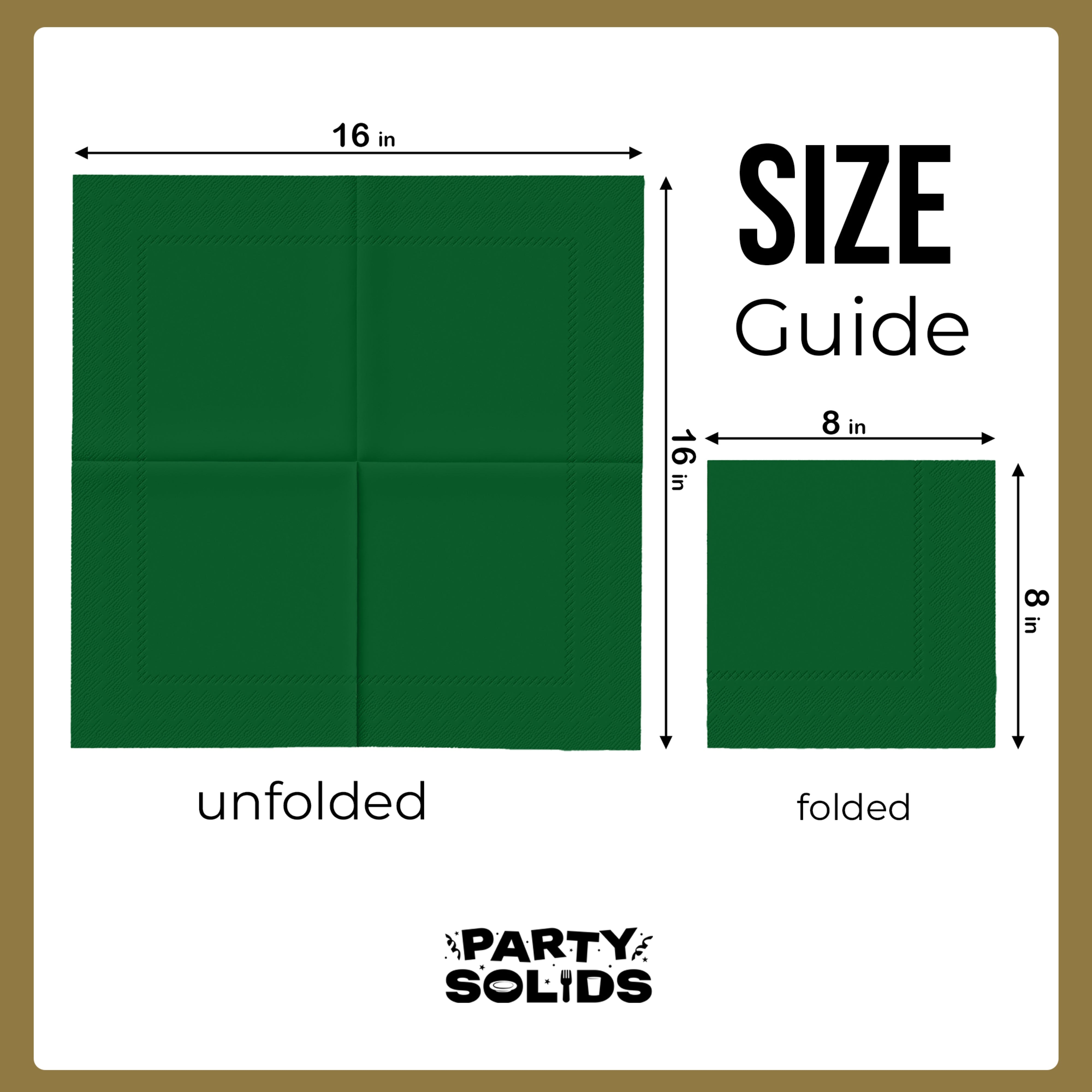 Emerald Green Dinner Napkins - 50 Ct.