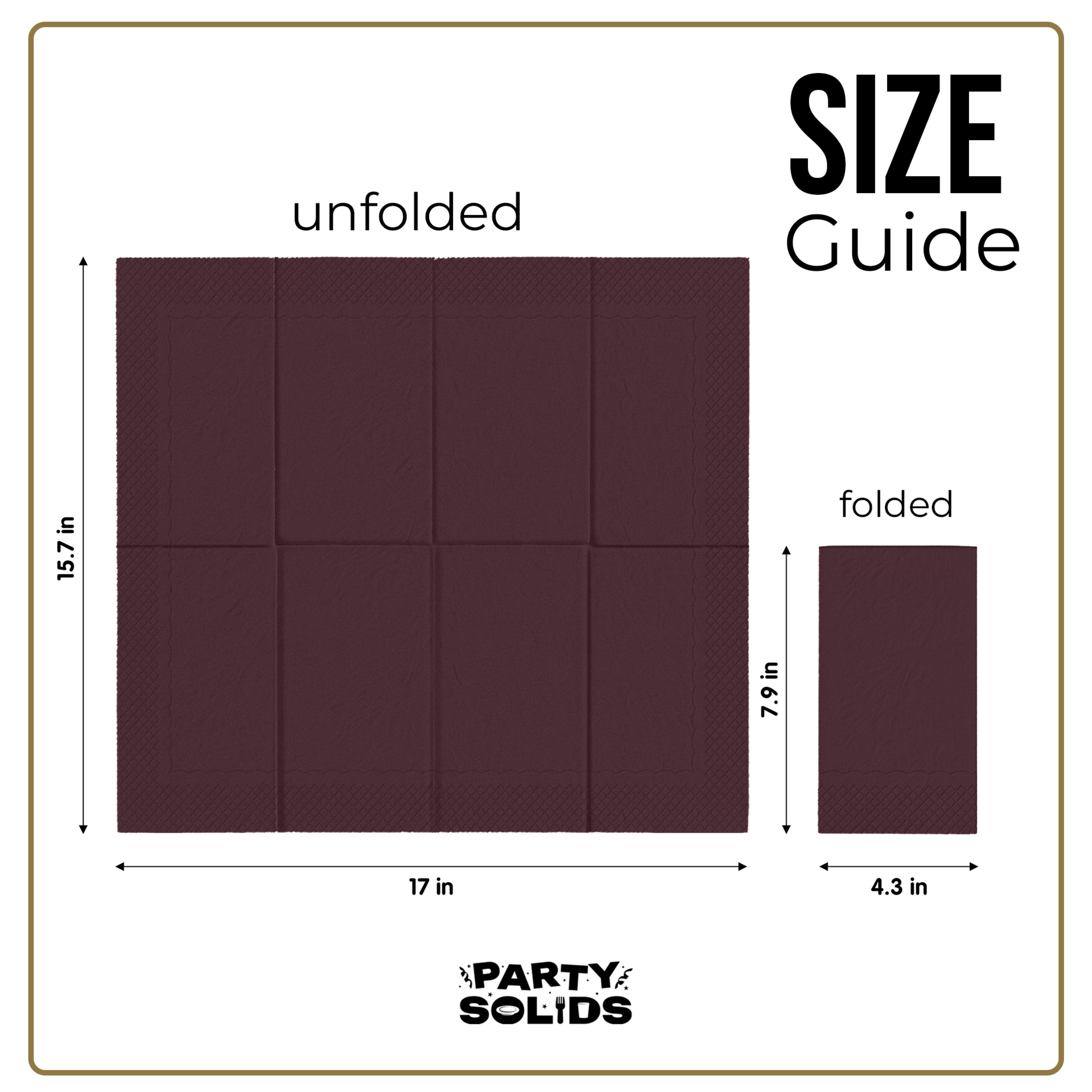 Brown Guest Towel Napkins - 40 Ct.