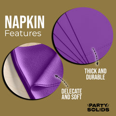 Purple Dinner Napkins - 50 Ct.