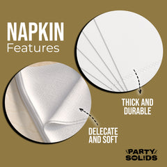 White Dinner Napkins - 50 Ct.