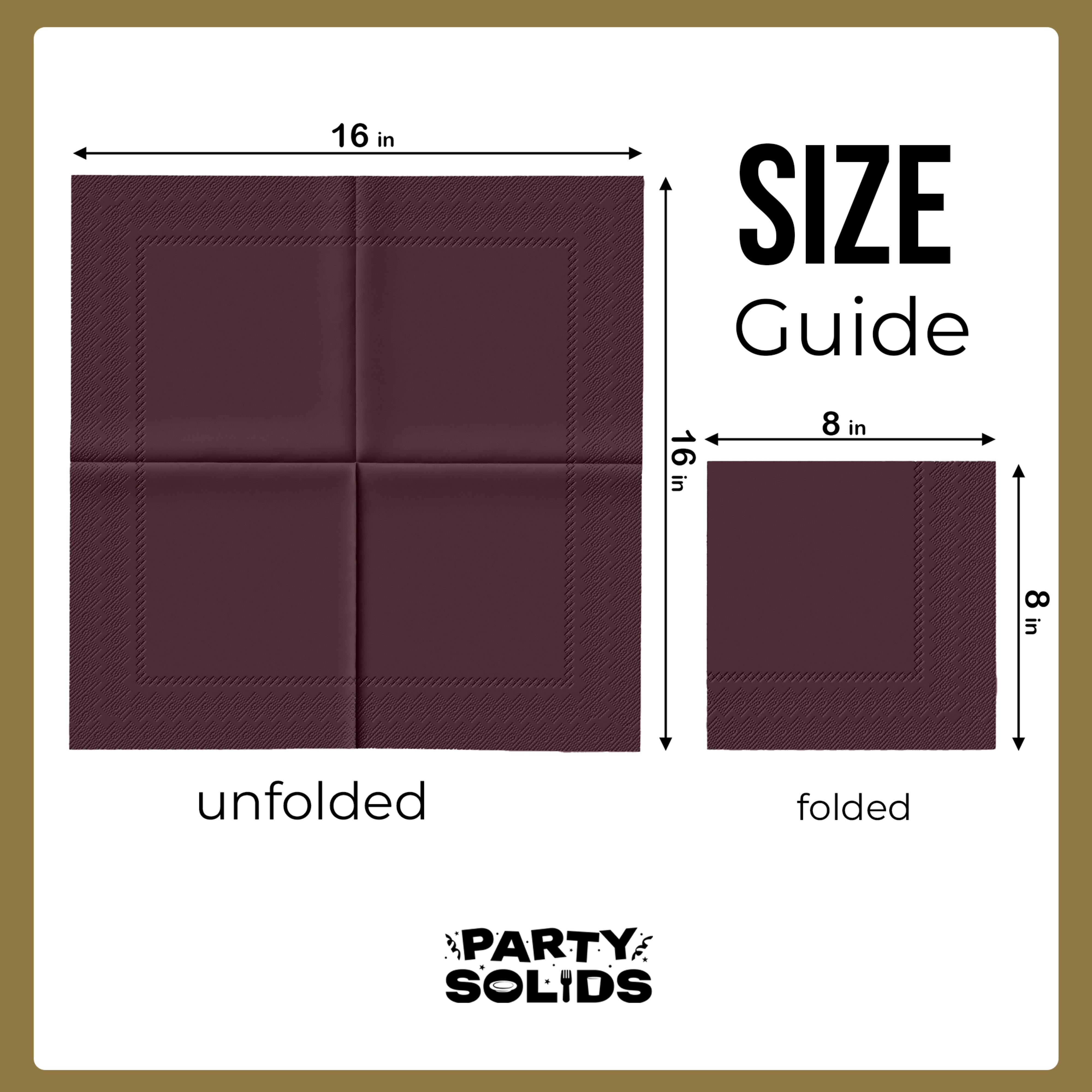 Brown Dinner Napkins - 50 Ct.