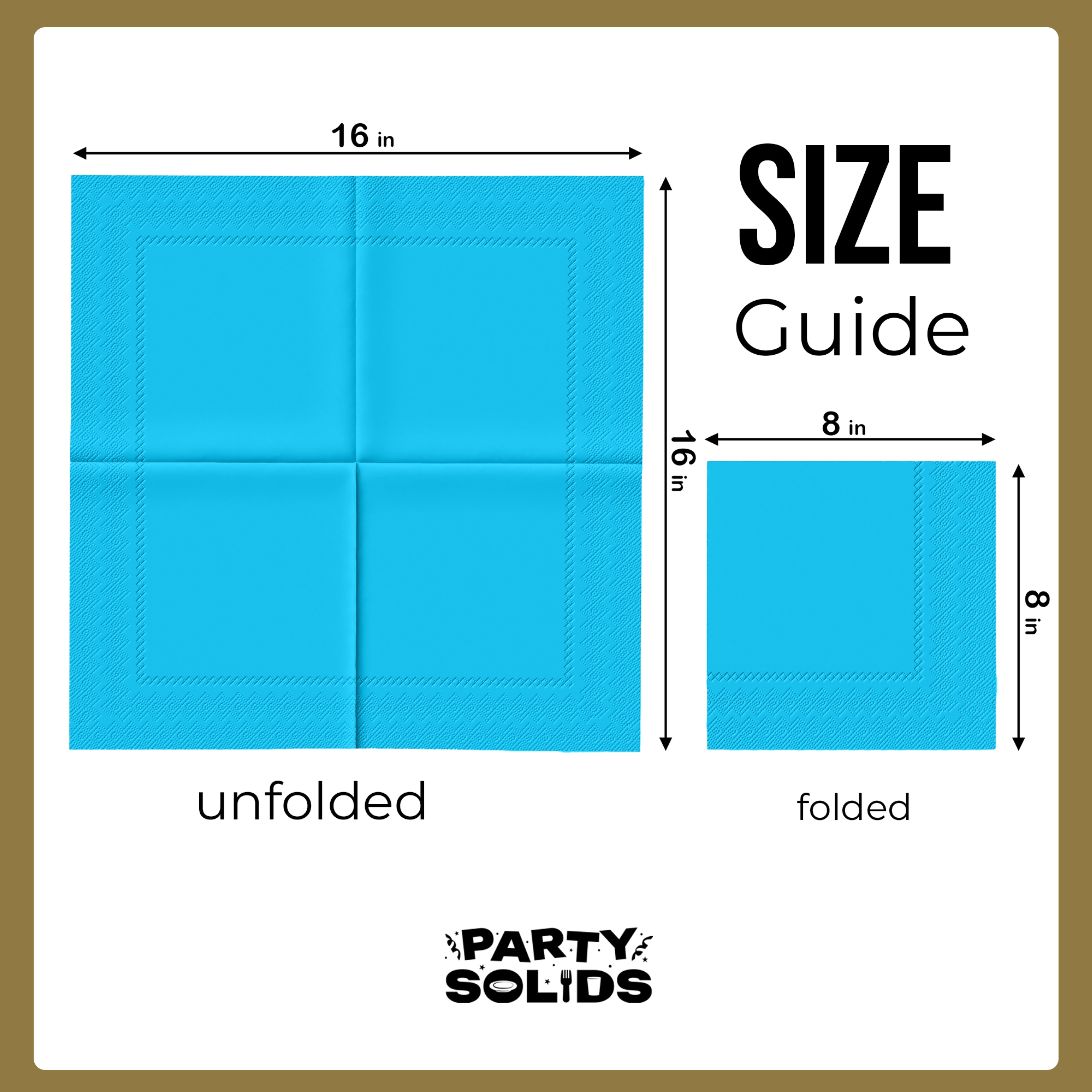 Turquoise Dinner Napkins - 50 Ct.