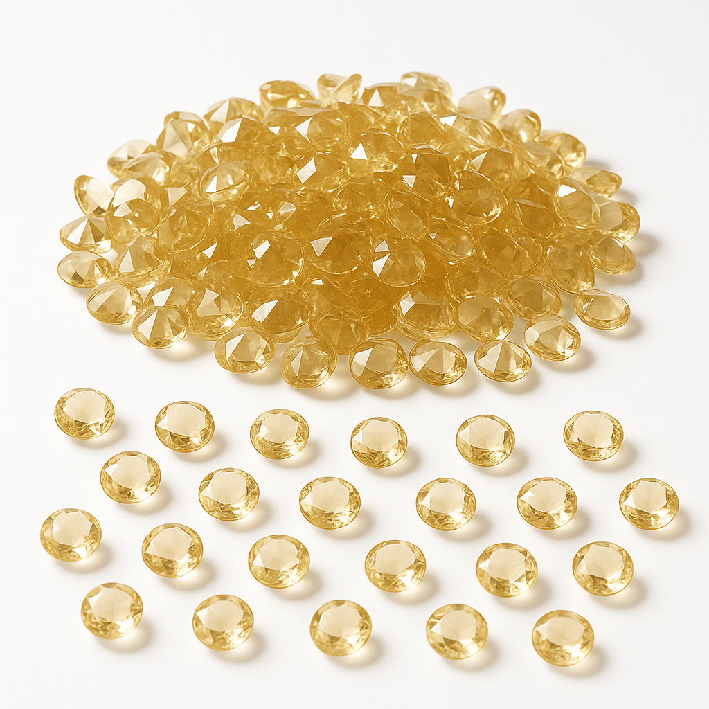 Gold Gem Confetti Table Scatter - 1 oz for Weddings & Celebrations