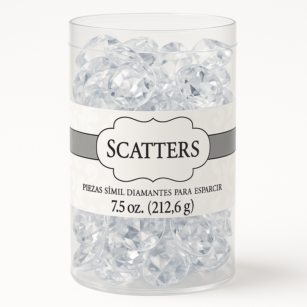 Clear Diamond Table Scatter Confetti - 7.5 oz for Weddings & Showers