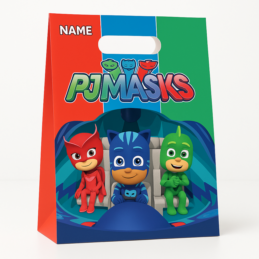 PJ Masks Loot Bags for Kids' Parties - 8 Pack