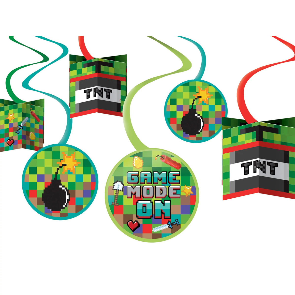 PMA - Game Mode Pixel Party Swirl Decorations