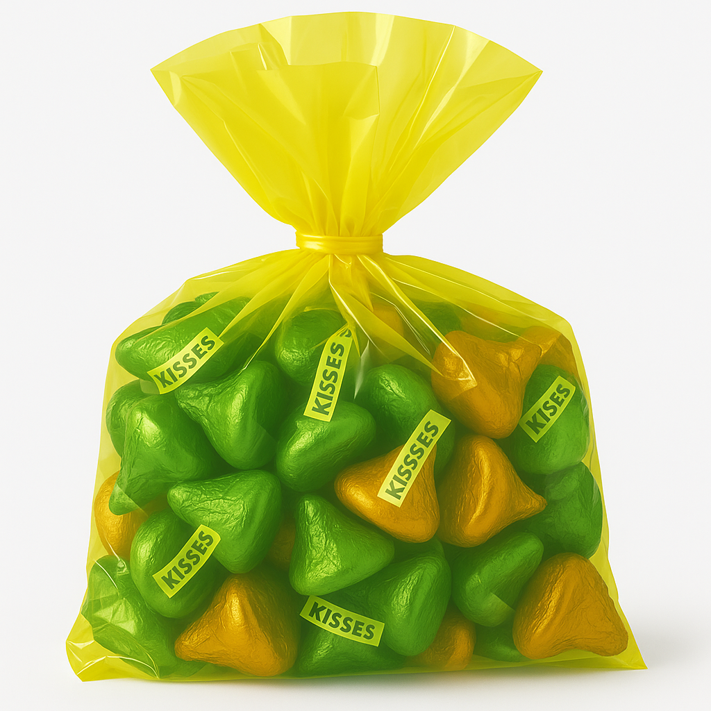 Small Black Plastic Party Treat Bags - 25 Pack