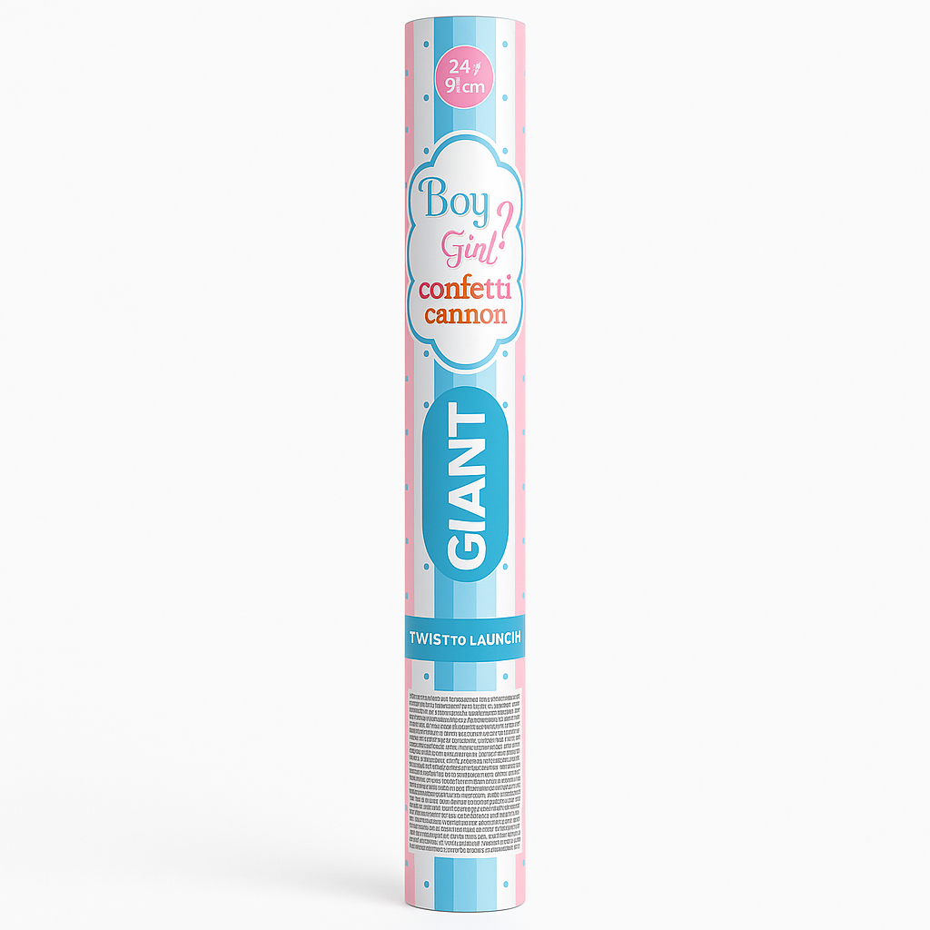 Giant Gender Reveal Confetti Cannon - Girl