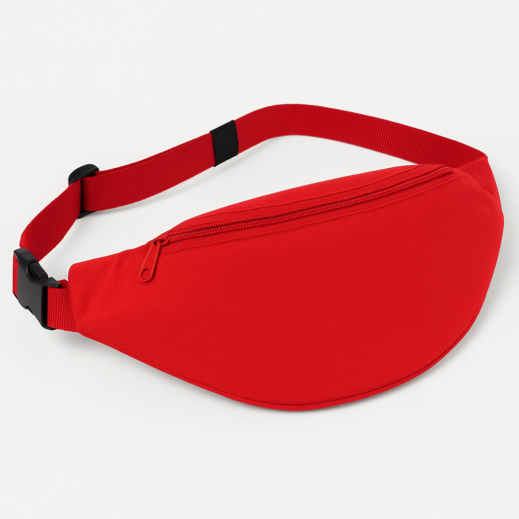 Vibrant Red Fanny Pack - Adjustable Costume Accessory