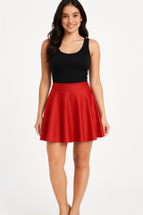 Vibrant Red Flare Skirt - One Size Fits Most