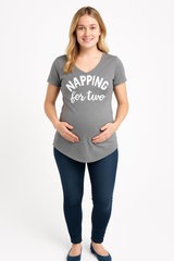 "Napping for Two" Maternity T-Shirt - L/XL