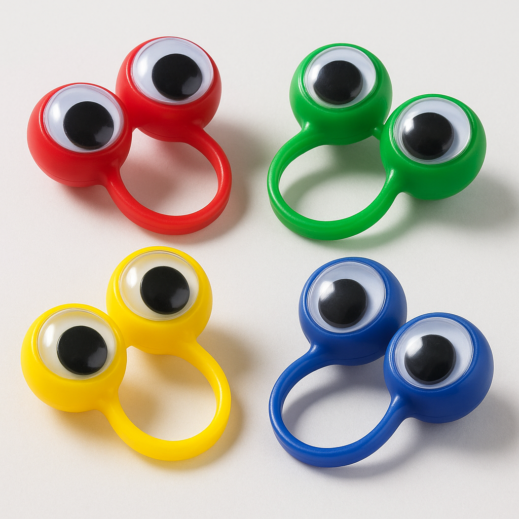 Fun Googly Eye Rings - 12 Pack