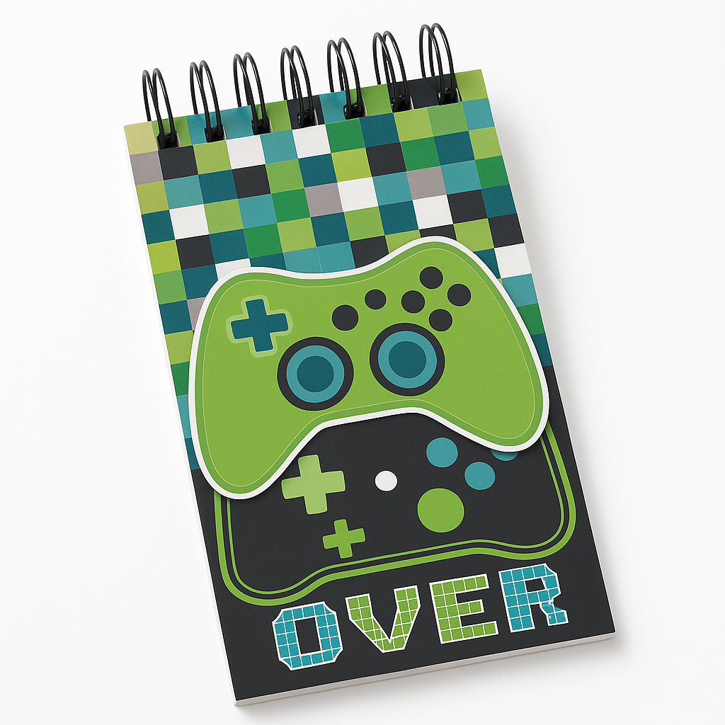 Gamer 3-Tier Spiral Notebook Party Favor