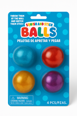 Colorful Sticky Balls Party Favors - 4 Pack