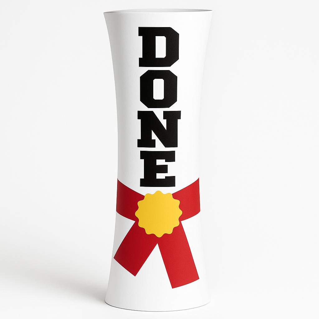 Jumbo "Done" Diploma Photo Booth Prop for Graduation