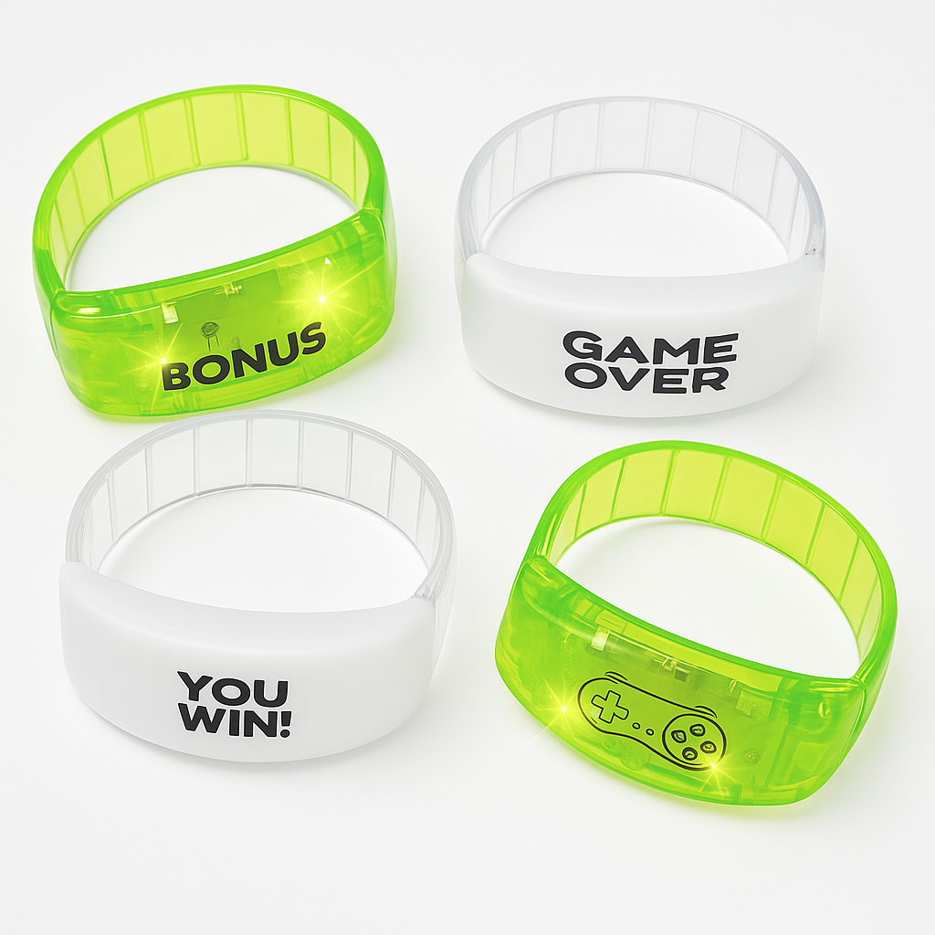Level Up LED Light-Up Bracelets - 4-Pack
