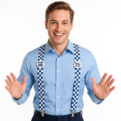 "Future Dad" Blue Suspenders for Baby Shower