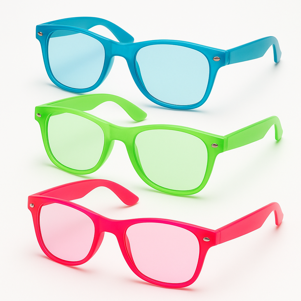 Glow-in-the-Dark Summer Sunglasses, 6-Pack