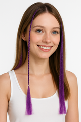 Vibrant Purple Tinsel Hair Extensions