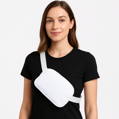 Sleek White Belt Bag for Everyday Convenience