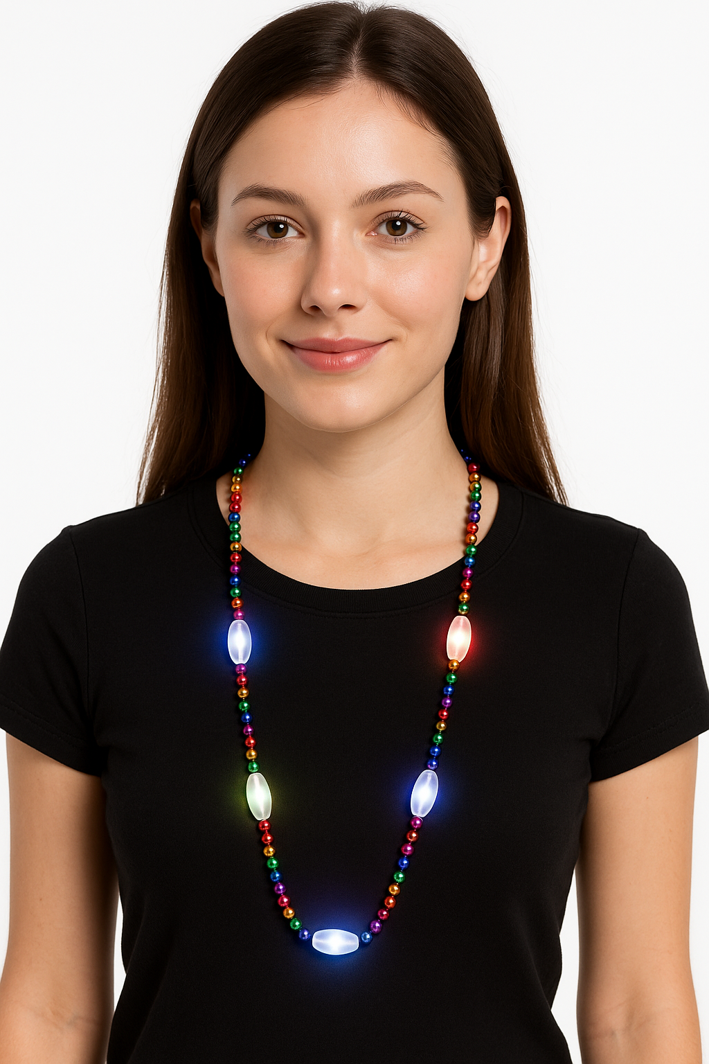 Rainbow Light-Up Bead Necklace