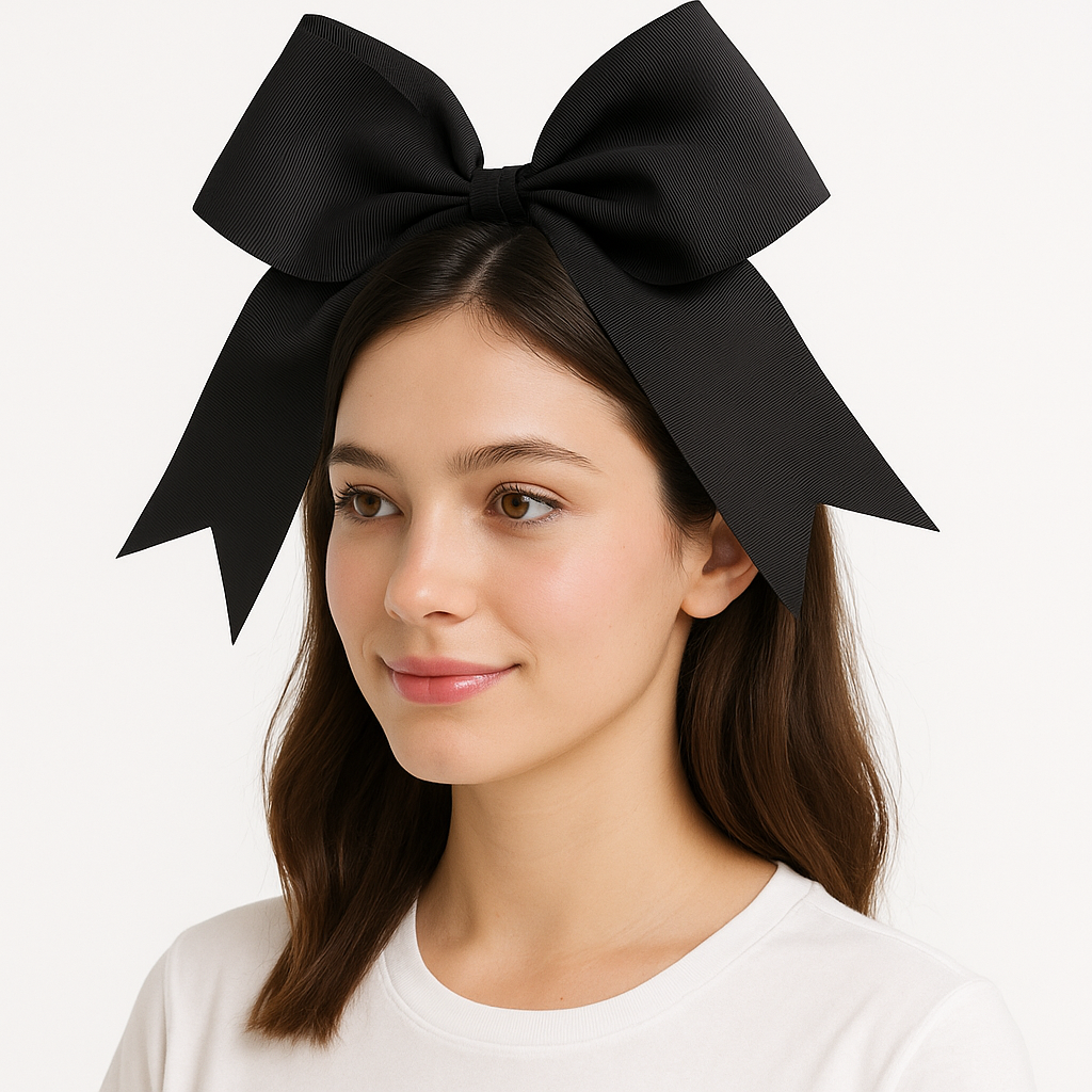 Oversized Black Bow Tie Headband