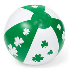 Shamrock Striped Inflatable Beach Ball - St. Patrick's Day