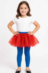 Kids' Royal Blue Footless Tights - Perfect for Costumes and Team Spirit